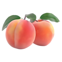 AI generated 3D Rendering of a Fresh Peach on Transparent Background - Ai Generated png