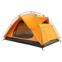 ai généré 3d le rendu de une camping tente sur transparent Contexte - ai généré png