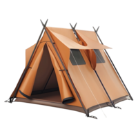 ai generiert 3d Rendern von ein Camping Zelt auf transparent Hintergrund - - ai generiert png