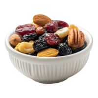 AI generated 3D Rendering of a Dry Fruits in a Bowl on Transparent Background - Ai Generated png