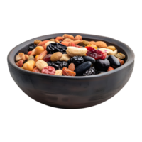 AI generated 3D Rendering of a Dry Fruits in a Bowl on Transparent Background - Ai Generated png