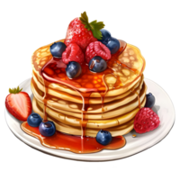 AI generated 3D Rendering of a Delicious Pancake on Transparent Background - Ai Generated png