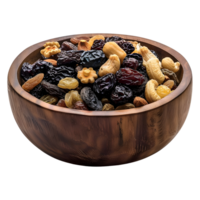 AI generated 3D Rendering of a Dry Fruits in a Bowl on Transparent Background - Ai Generated png