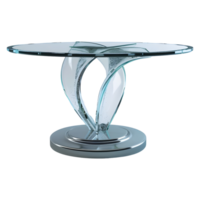 ai généré 3d le rendu de une verre table sur transparent Contexte - ai généré png