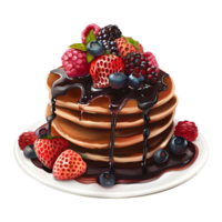 AI generated 3D Rendering of a Delicious Pancake on Transparent Background - Ai Generated png