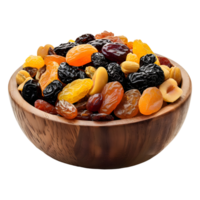 AI generated 3D Rendering of a Dry Fruits in a Bowl on Transparent Background - Ai Generated png