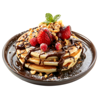 AI generated 3D Rendering of a Delicious Pancake on Transparent Background - Ai Generated png