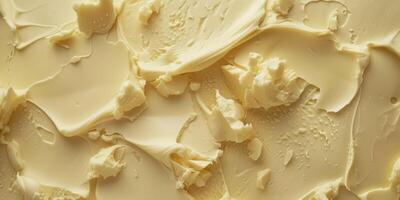 AI generated Texture of butter or vanilla ice cream. Cream surface photo