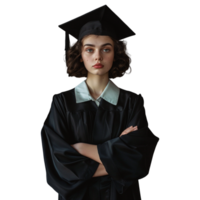 AI generated Graduated Student Standing With Crossed Arms on Transparent background - Ai Generated png