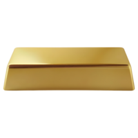 AI generated 3D Rendering of a Gold Bar on Transparent Background - Ai Generated png