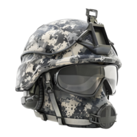 ai gerado 3d Renderização do uma exército segurança capacete em transparente fundo - ai gerado png