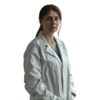 AI generated Woman in Lab Coat on Transparent background - Ai Generated png