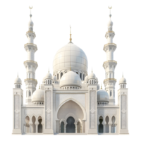 ai generato 3d interpretazione di un' islamico moschea su trasparente sfondo - ai generato png