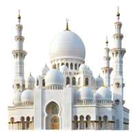 ai généré 3d le rendu de une islamique mosquée sur transparent Contexte - ai généré png