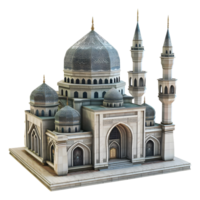 ai genererad 3d tolkning av en islamic moské på transparent bakgrund - ai genererad png