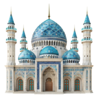 AI generated 3D Rendering of a Islamic Mosque on Transparent Background - Ai Generated png