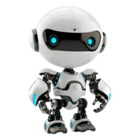 AI generated 3D Rendering of a Digital Cute Robot on Transparent Background - Ai Generated png