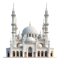 ai generiert 3d Rendern von ein islamisch Moschee auf transparent Hintergrund - - ai generiert png