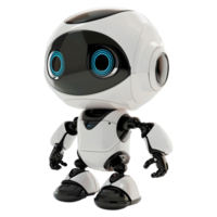 AI generated 3D Rendering of a Digital Cute Robot on Transparent Background - Ai Generated png