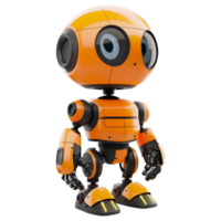 AI generated 3D Rendering of a Digital Cute Robot on Transparent Background - Ai Generated png