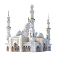 AI generated 3D Rendering of a Islamic Mosque on Transparent Background - Ai Generated png