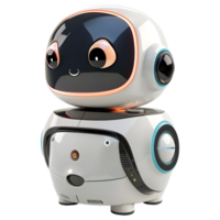 AI generated 3D Rendering of a Digital Cute Robot on Transparent Background - Ai Generated png