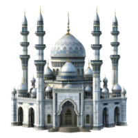 ai genererad 3d tolkning av en islamic moské på transparent bakgrund - ai genererad png