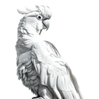 AI generated 3D Rendering of a Parrot Sculpture for Decoration on Transparent Background - Ai Generated png