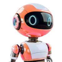 ai généré 3d le rendu de une numérique mignonne robot sur transparent Contexte - ai généré png