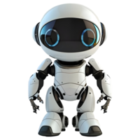 AI generated 3D Rendering of a Digital Cute Robot on Transparent Background - Ai Generated png