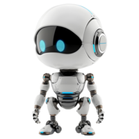 AI generated 3D Rendering of a Digital Cute Robot on Transparent Background - Ai Generated png