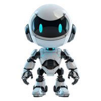 AI generated 3D Rendering of a Digital Cute Robot on Transparent Background - Ai Generated png