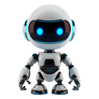 AI generated 3D Rendering of a Digital Cute Robot on Transparent Background - Ai Generated png