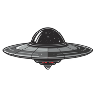 ai generiert Aufkleber von ein UFO Schiff auf ein transparent Hintergrund - - ai generiert png