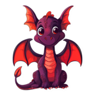 ai généré autocollant de une souriant dragon sur une transparent Contexte - ai généré png