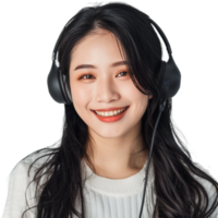 AI generated Online Customer Service Agent With Microphone on Transparent background - Ai Generated png