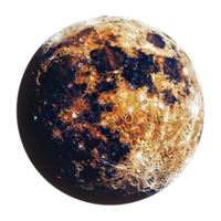 ai généré autocollant de une lune sur une transparent Contexte - ai généré png