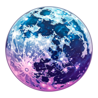 AI generated Sticker of a Moon On a Transparent Background - Ai Generated png