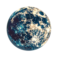 ai généré autocollant de une lune sur une transparent Contexte - ai généré png