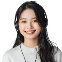 AI generated Online Customer Service Agent With Microphone on Transparent background - Ai Generated png