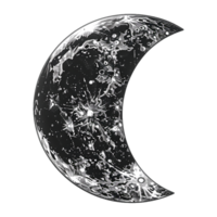 ai generato etichetta di un' Luna su un' trasparente sfondo - ai generato png