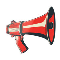 AI generated Sticker of a Megaphone On a Transparent Background - Ai Generated png