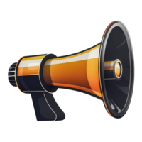AI generated Sticker of a Megaphone On a Transparent Background - Ai Generated png