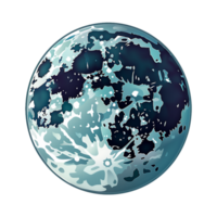 ai généré autocollant de une lune sur une transparent Contexte - ai généré png