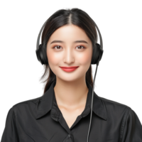 AI generated Online Customer Service Agent With Microphone on Transparent background - Ai Generated png