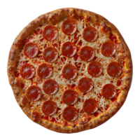 ai genererad 3d tolkning av en gott pizza på transparent bakgrund - ai genererad png