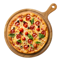 ai gegenereerd 3d renderen van een smakelijk pizza Aan transparant achtergrond - ai gegenereerd png