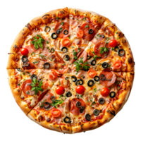 AI generated 3D Rendering of a Tasty Pizza on Transparent Background - Ai Generated png