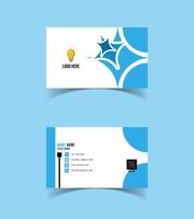 Modern and creative business card template design. Minimal style, clean double sided business card layout. vector