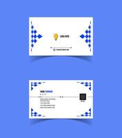 Modern and creative business card template design. Minimal style, clean double sided business card layout. vector